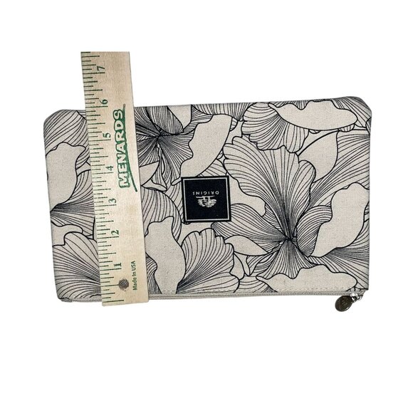 Origins Fabric Makeup Cosmetics Bag Used Black / Cream - Picture 8 of 15